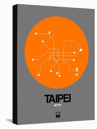 Taipei Orange Subway Map-NaxArt-Stretched Canvas