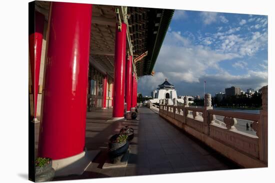 Taipei Red Pillars Chiang Kai Shek Memorial Hall-Charles Bowman-Stretched Canvas