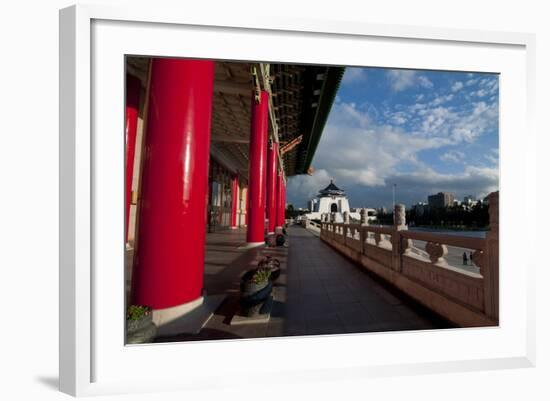 Taipei Red Pillars Chiang Kai Shek Memorial Hall-Charles Bowman-Framed Photographic Print