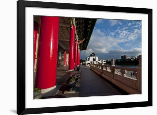 Taipei Red Pillars Chiang Kai Shek Memorial Hall-Charles Bowman-Framed Photographic Print