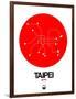 Taipei Red Subway Map-NaxArt-Framed Art Print
