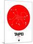 Taipei Red Subway Map-NaxArt-Mounted Art Print