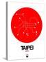 Taipei Red Subway Map-NaxArt-Stretched Canvas