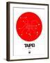 Taipei Red Subway Map-NaxArt-Framed Art Print