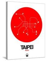 Taipei Red Subway Map-NaxArt-Stretched Canvas