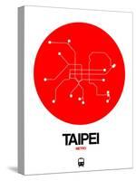 Taipei Red Subway Map-NaxArt-Stretched Canvas