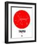 Taipei Red Subway Map-NaxArt-Framed Art Print