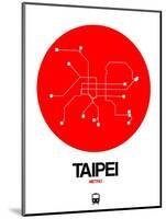 Taipei Red Subway Map-NaxArt-Mounted Art Print