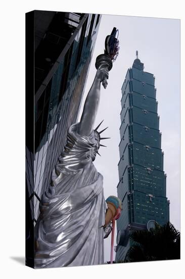 Taipei Statue Of Liberty-Charles Bowman-Stretched Canvas