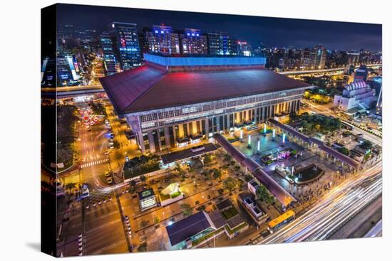 Taipei, Taiwan at Taipei Main Station in the Zhongzheng District.-SeanPavonePhoto-Stretched Canvas