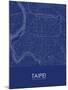 Taipei, Taiwan, Republic of China Blue Map-null-Mounted Poster