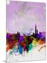 Taipei Watercolor Skyline-NaxArt-Mounted Art Print