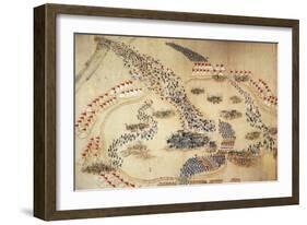 Taiping Rebellion, Contemporary Painting of Imperial Chinese Troops, Tientsin, c. 1850-null-Framed Giclee Print