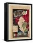 Taira Koremori (Colour Woodblock Print)-Tsukioka Yoshitoshi-Framed Stretched Canvas