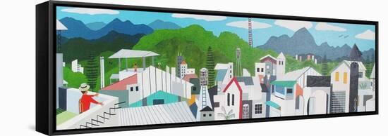 Taitung city rooftop, 2012-Timothy Nathan Joel-Framed Stretched Canvas