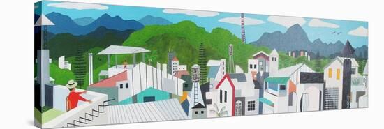 Taitung city rooftop, 2012-Timothy Nathan Joel-Stretched Canvas