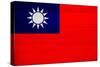 Taiwan Flag Design with Wood Patterning - Flags of the World Series-Philippe Hugonnard-Stretched Canvas