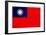 Taiwan Flag Design with Wood Patterning - Flags of the World Series-Philippe Hugonnard-Framed Art Print