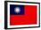 Taiwan Flag Design with Wood Patterning - Flags of the World Series-Philippe Hugonnard-Framed Art Print