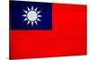 Taiwan Flag Design with Wood Patterning - Flags of the World Series-Philippe Hugonnard-Stretched Canvas