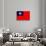 Taiwan Flag Design with Wood Patterning - Flags of the World Series-Philippe Hugonnard-Art Print displayed on a wall