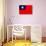 Taiwan Flag Design with Wood Patterning - Flags of the World Series-Philippe Hugonnard-Art Print displayed on a wall