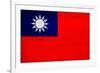 Taiwan Flag Design with Wood Patterning - Flags of the World Series-Philippe Hugonnard-Framed Art Print