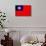 Taiwan Flag Design with Wood Patterning - Flags of the World Series-Philippe Hugonnard-Mounted Art Print displayed on a wall