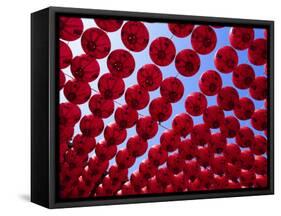Taiwan, Kaohsiung, Cijin Island, Chinese Lanterns at Tianhou Temple-Steve Vidler-Framed Stretched Canvas