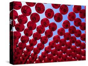 Taiwan, Kaohsiung, Cijin Island, Chinese Lanterns at Tianhou Temple-Steve Vidler-Stretched Canvas