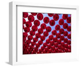 Taiwan, Kaohsiung, Cijin Island, Chinese Lanterns at Tianhou Temple-Steve Vidler-Framed Photographic Print