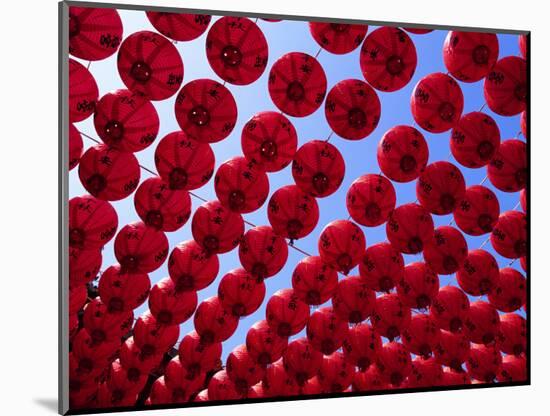 Taiwan, Kaohsiung, Cijin Island, Chinese Lanterns at Tianhou Temple-Steve Vidler-Mounted Photographic Print