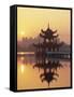 Taiwan, Kaohsiung, Lotus Lake at Sunset-Steve Vidler-Framed Stretched Canvas