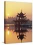 Taiwan, Kaohsiung, Lotus Lake at Sunset-Steve Vidler-Stretched Canvas