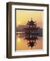 Taiwan, Kaohsiung, Lotus Lake at Sunset-Steve Vidler-Framed Photographic Print