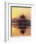 Taiwan, Kaohsiung, Lotus Lake at Sunset-Steve Vidler-Framed Photographic Print