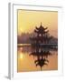 Taiwan, Kaohsiung, Lotus Lake at Sunset-Steve Vidler-Framed Photographic Print