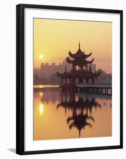 Taiwan, Kaohsiung, Lotus Lake at Sunset-Steve Vidler-Framed Photographic Print