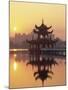 Taiwan, Kaohsiung, Lotus Lake at Sunset-Steve Vidler-Mounted Photographic Print