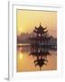 Taiwan, Kaohsiung, Lotus Lake at Sunset-Steve Vidler-Framed Photographic Print