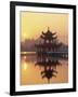 Taiwan, Kaohsiung, Lotus Lake at Sunset-Steve Vidler-Framed Photographic Print