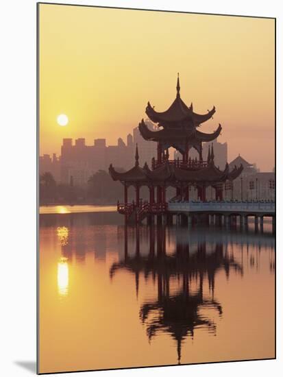 Taiwan, Kaohsiung, Lotus Lake at Sunset-Steve Vidler-Mounted Photographic Print