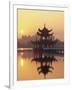 Taiwan, Kaohsiung, Lotus Lake at Sunset-Steve Vidler-Framed Photographic Print