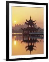 Taiwan, Kaohsiung, Lotus Lake at Sunset-Steve Vidler-Framed Photographic Print