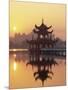 Taiwan, Kaohsiung, Lotus Lake at Sunset-Steve Vidler-Mounted Photographic Print