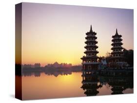 Taiwan, Kaohsiung, Lotus Lake, Dragon and Tiger Pagodas-Steve Vidler-Stretched Canvas