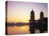 Taiwan, Kaohsiung, Lotus Lake, Dragon and Tiger Pagodas-Steve Vidler-Stretched Canvas