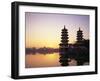 Taiwan, Kaohsiung, Lotus Lake, Dragon and Tiger Pagodas-Steve Vidler-Framed Photographic Print