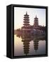 Taiwan, Kaohsiung, Lotus Lake, Dragon and Tiger Pagodas-Steve Vidler-Framed Stretched Canvas