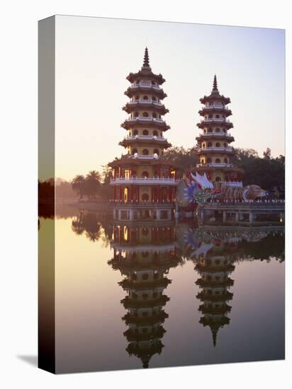 Taiwan, Kaohsiung, Lotus Lake, Dragon and Tiger Pagodas-Steve Vidler-Stretched Canvas